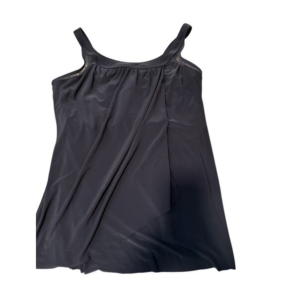 Magicsuit by Miraclesuit Swimwear Tankini Set Top 14DD & Bottom Size 14 Navy - Picture 3 of 11